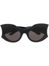 Balenciaga Eyewear Hourglass round-frame Sunglasses Black at Farfetch